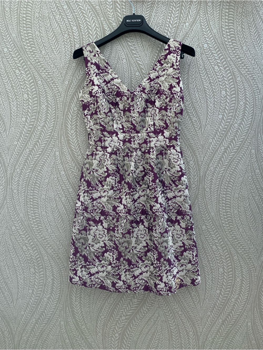 Sleeveless Purple Floral Lace Cocktail Dress - Laundry by Segal